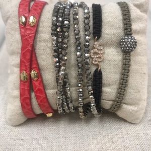 Stella and Dot red Hudson wrap bracelet